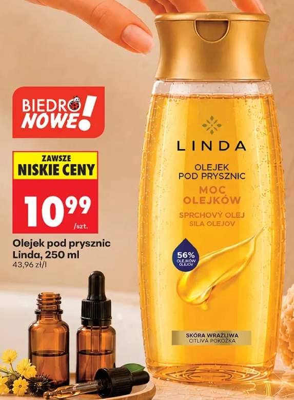 Olejek pod prysznic Linda Moc Olejków