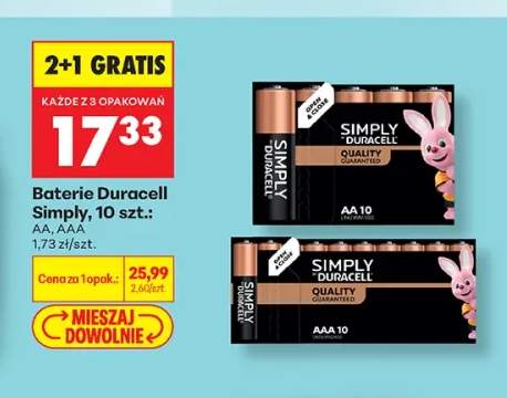 Baterie Duracell Simply AAA +1 wariant