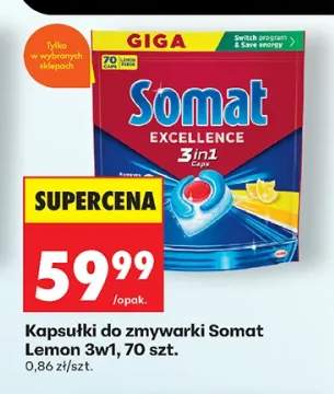 Kapsułki do zmywarki Somat Excellence 3w1 Lemon
