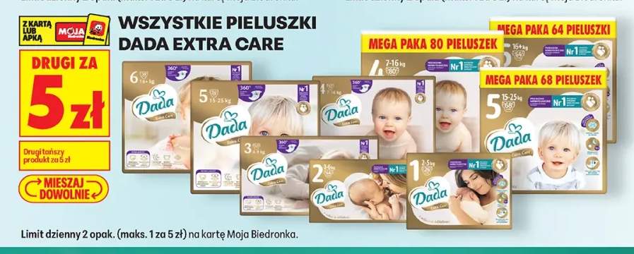 Pieluszki Dada Extra Care +3 warianty