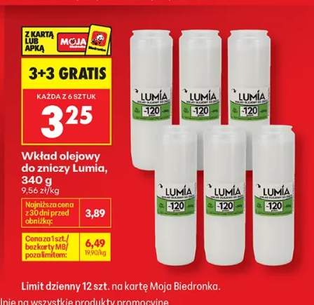 Wkład olejowy do zniczy Lumia