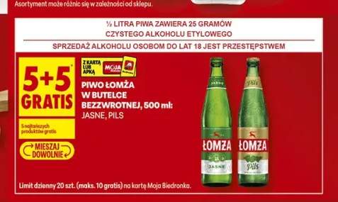 Piwo Łomża Jasne +1 wariant