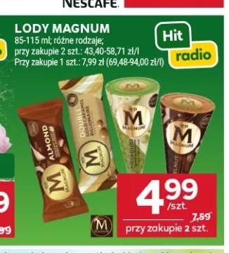 Lody Magnum Almond +3 warianty