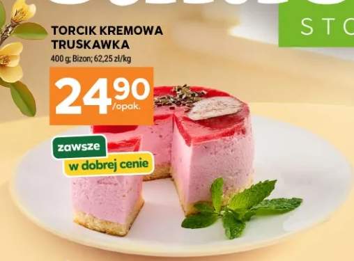Torcik kremowa truskawka Bizon