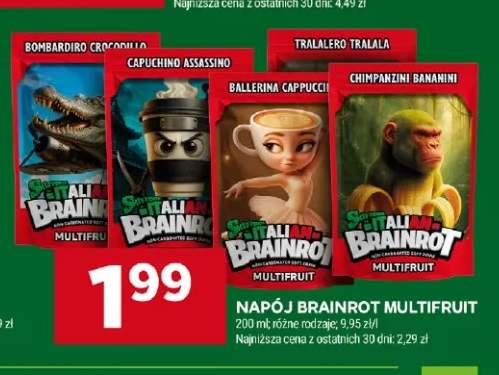 Napój Brainrot Multifruit Bombardiro Crocodile +4 warianty