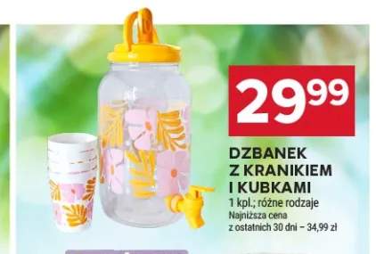 Dzbanek z kranikiem i kubkami