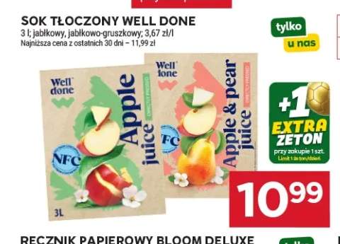 Sok tłoczony jabłkowo-gruszkowy Well Done +1 wariant