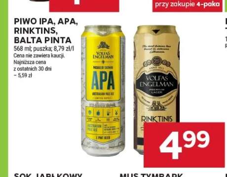 Piwo Volfas Engelman Rinktins +3 warianty