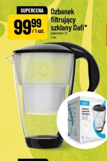 Dzbanek filtrujący szklany Dafi 2 l