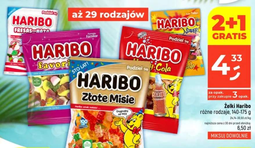 Żelki Haribo Favori +3 warianty