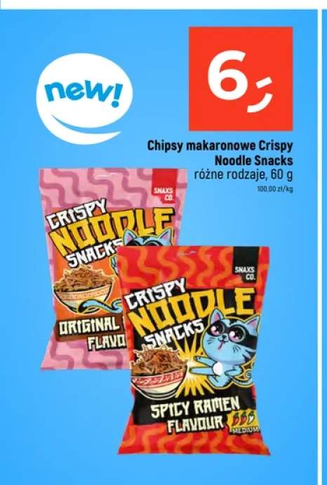 Chipsy makaronowe Crispy Noodle Snacks Original Flavour +1 wariant