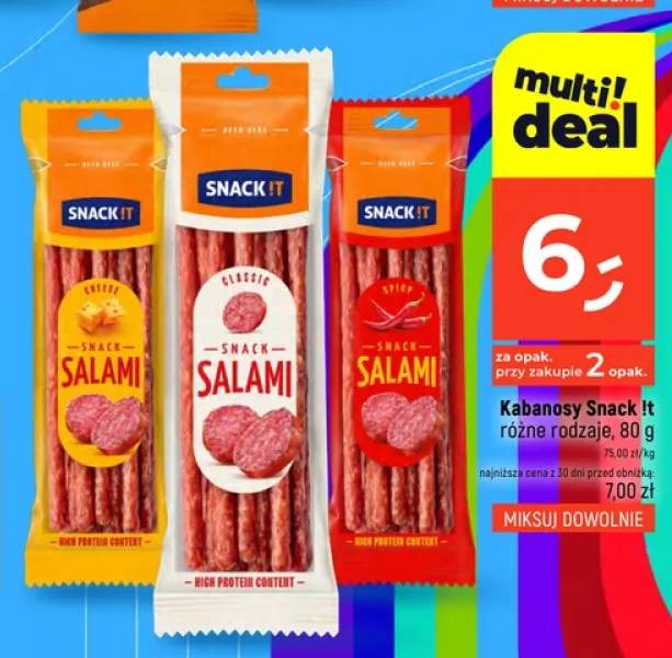 Kabanosy Salami Cheese Snack!t +2 warianty