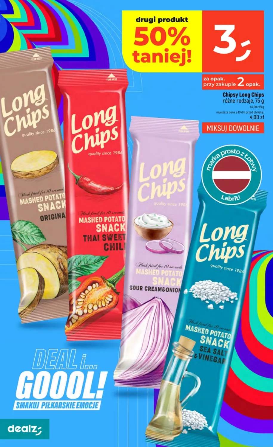 Chipsy Long Chips Original +3 warianty