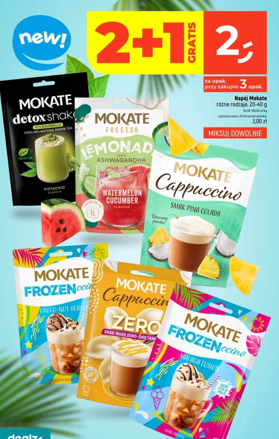 Napój Mokate Freeesh Lemonade Watermelon Cucumber Flavour +5 wariantów