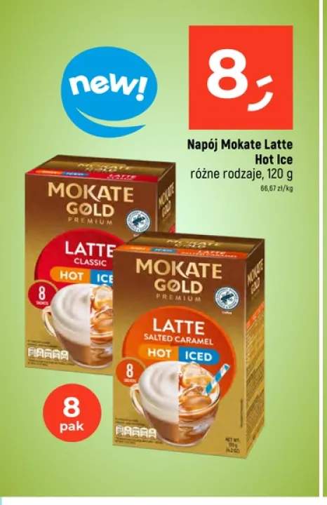 Napój Mokate Gold Premium Latte Classic Hot Ice 8-pak +1 wariant