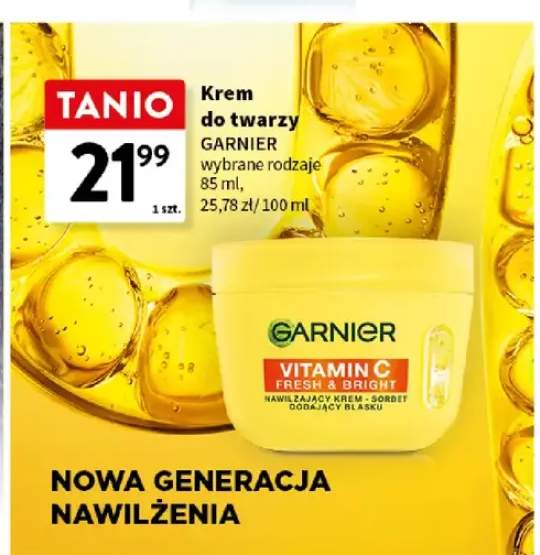 Krem do twarzy Garnier Vitamin C Fresh & Bright Nawilżający krem-sorbet dodający blasku