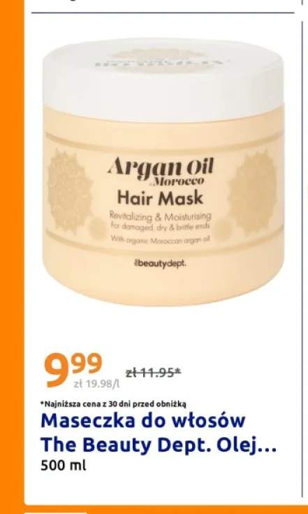 Maseczka do włosów The Beauty Dept. Argan Oil