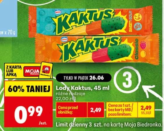Lody Kaktus Classic +1 wariant