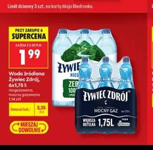 Woda źródlana Żywiec Zdrój niegazowana 6-pak 1,75 l +1 wariant