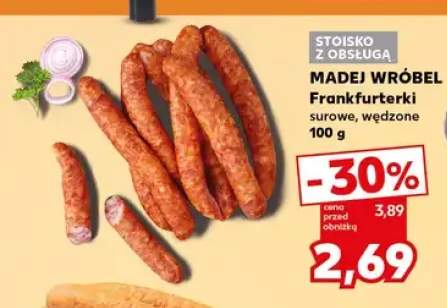Frankfurterki surowe wędzone Madej Wróbel