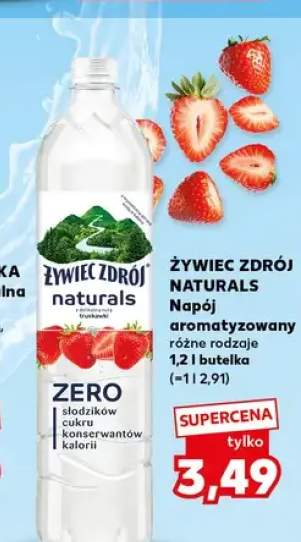 Napój aromatyzowany Żywiec Zdrój Naturals z delikatną nutą truskawki