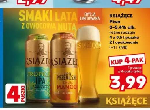 Piwo Książęce Tropical IPA 4-pak +1 wariant