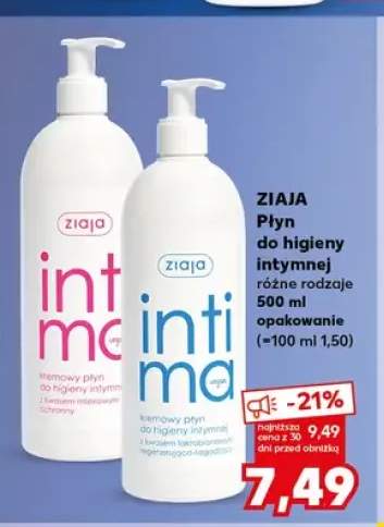 Płyn do higieny intymnej Ziaja Intima z kwasem mlekowym +1 wariant