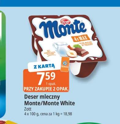 Deser mleczny Monte Zott 4-pak +1 wariant