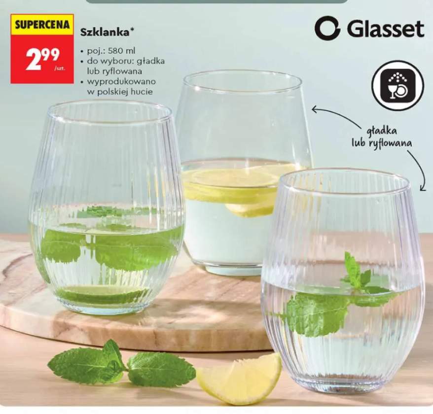 Szklanka gładka Glasset 580 ml +1 wariant