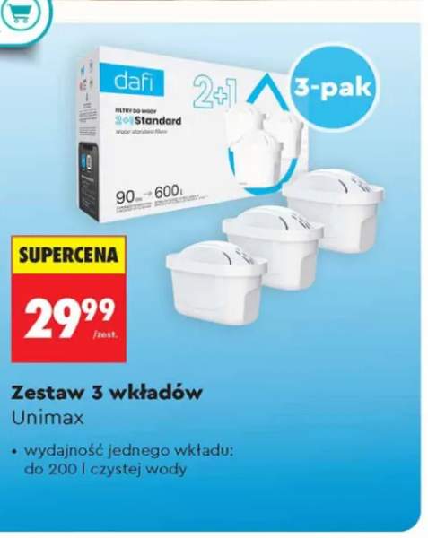 Zestaw wkładów filtrujących Dafi Unimax 3-pak