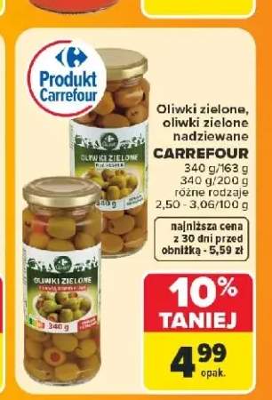 Oliwki zielone bez pestek Carrefour +1 wariant