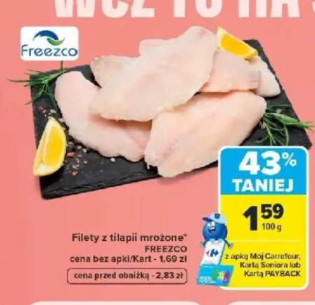 Filety z tilapii mrożone Freezco