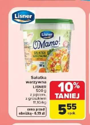 Sałatka warzywna z jajkiem Lisner +1 wariant