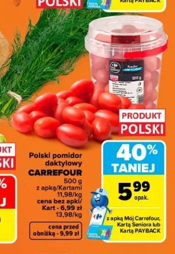 Pomidor daktylowy polski Carrefour