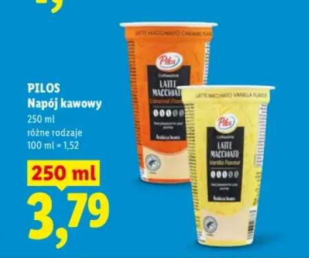 Napój kawowy Latte Macchiato o smaku karmelowym Pilos +1 wariant
