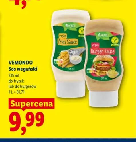 Sos wegański Vemondo do frytek +1 wariant