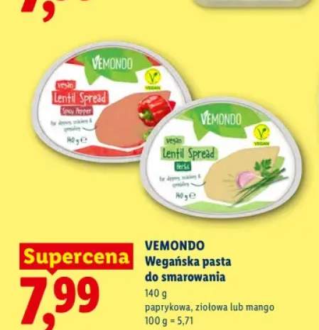 Wegańska pasta do smarowania Vemondo paprykowa +2 warianty