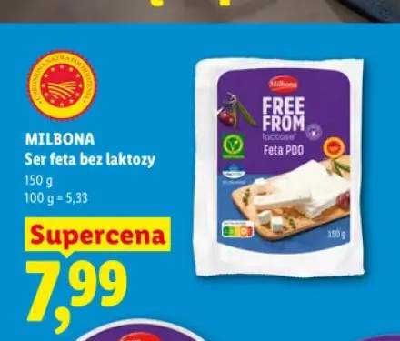 Ser feta bez laktozy Milbona Free From