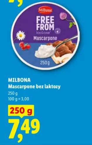 Mascarpone bez laktozy Milbona Free From