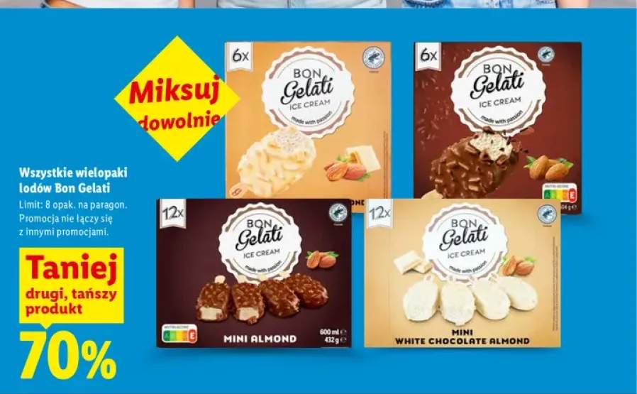Wielopaki lodów Bon Gelati +4 warianty