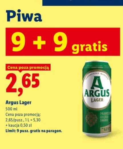 Piwo Argus Lager