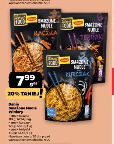 Danie Smażone Nudle Winiary Street Food Kaczka +2 warianty