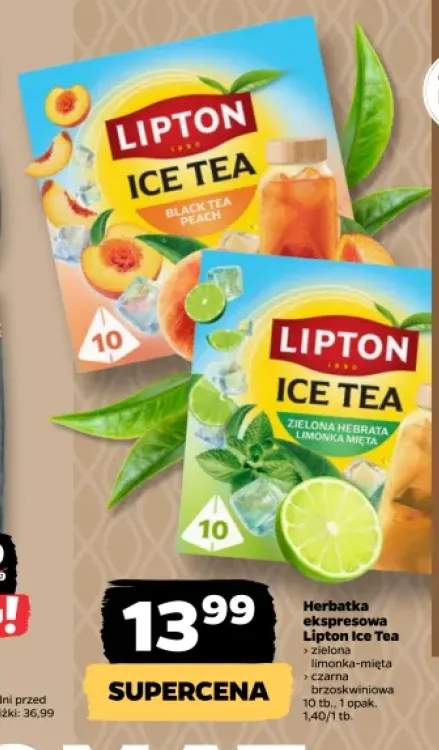 Herbatka ekspresowa Lipton Ice Tea zielona limonka-mięta +1 wariant