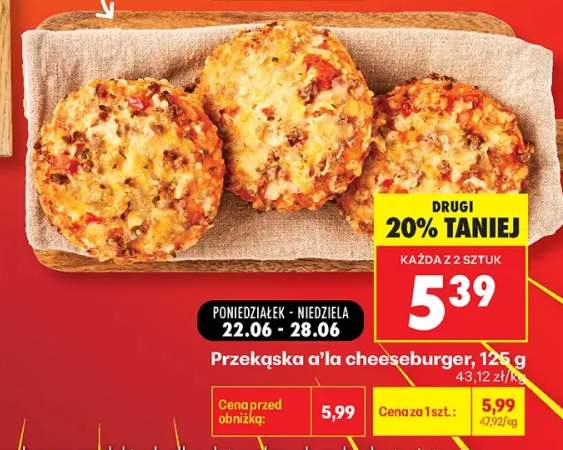 Przekąska a'la cheeseburger