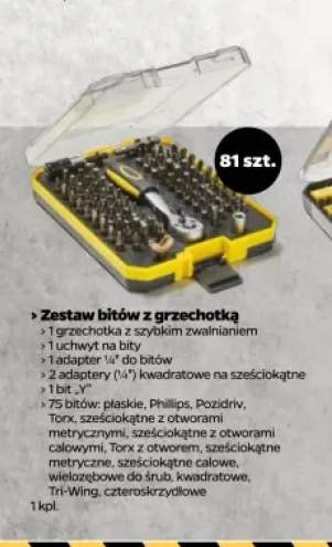 Zestaw bitów z grzechotką Techliner