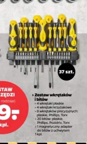 Zestaw wkrętaków i bitów Techliner