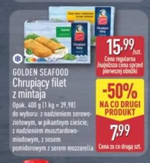 Chrupiący filet z mintaja z nadzieniem serowo-ziołowym Golden Seafood +3 warianty