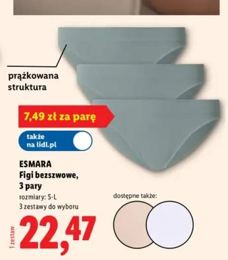 Figi bezszwowe Esmara 3-pak