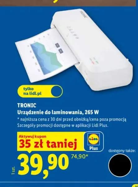 Urządzenie do laminowania Tronic