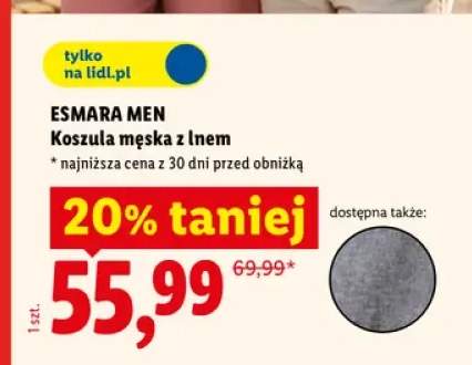 Koszula męska z lnem Esmara Men